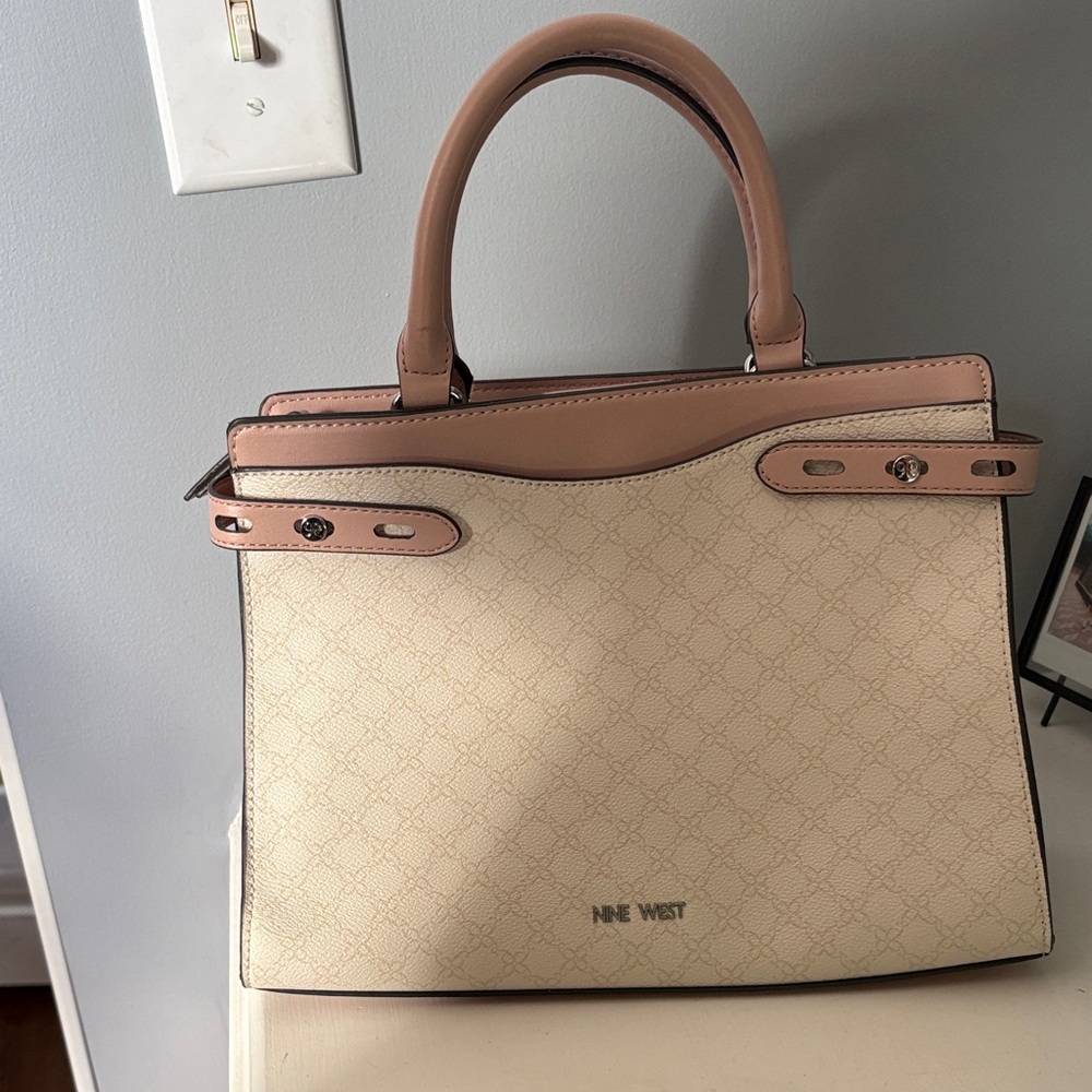 Nine West Beige and Pink Satchel